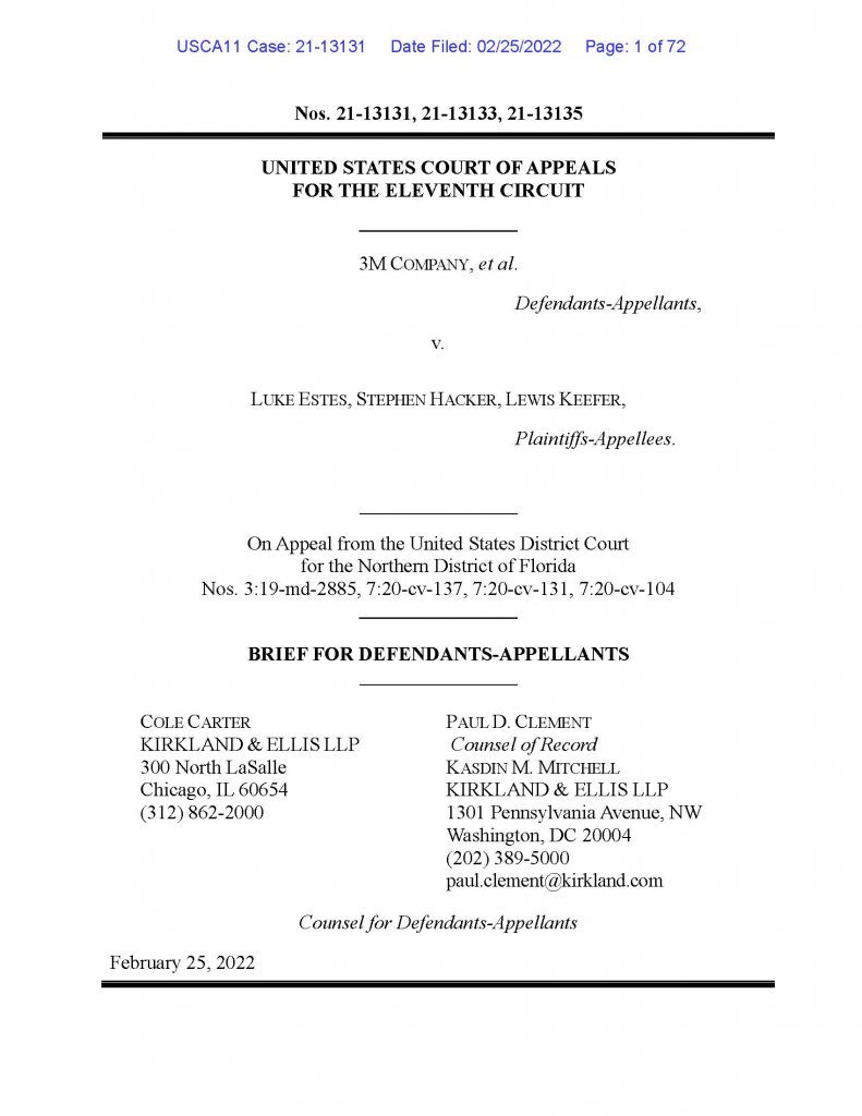 3M s Appeal Of The First Earplug Bellwether Verdict Lawsuit 
